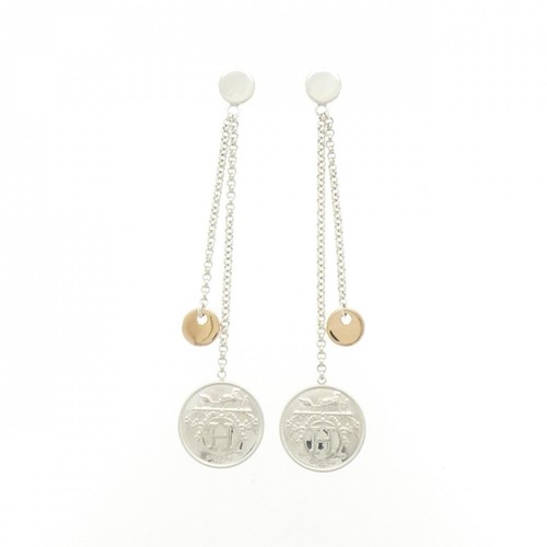 Authentic HERMES Ex Libris PM Earrings #260 006 871 2204