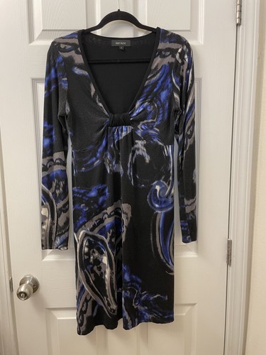 VETEMENTS Abito Karen Kane donna S colorato in jersey paisley elasticizzato manica lunga scollo a V
