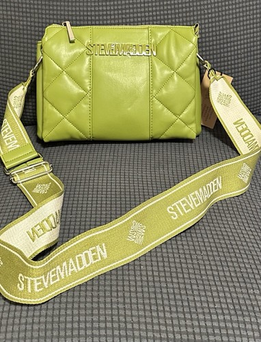 NWT Steve Madden Piero 2 Going Green Crossbody Purse Bag Quilted Soft