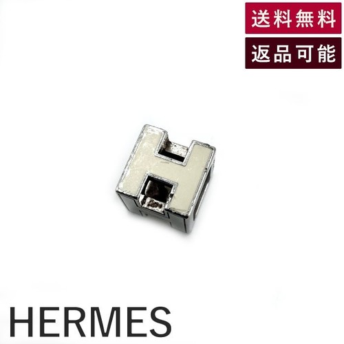 U Hermes Pendant Top H Cube Necklace Ivory Silver I0225Aq00752 S Branded Clo