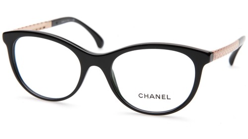 CHANEL EYEWEAR NEW CHANEL 3357 c.1581 Black EYEGLASSES GLASSES FRAME 51 18 140 B40mm Italy