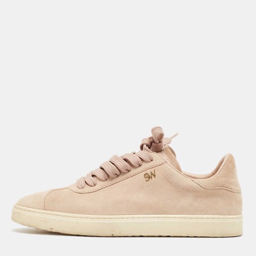 Sneakers basse Stuart Weitzman rosa polveroso pelle scamosciata taglia 36 5