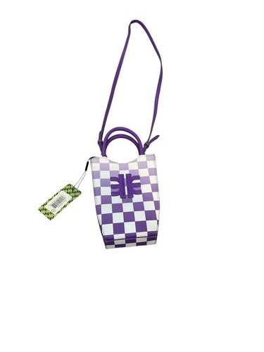 Borsa donna JW Pei viola a scacchi tavola incrociata taglia unica nuova con etichetta