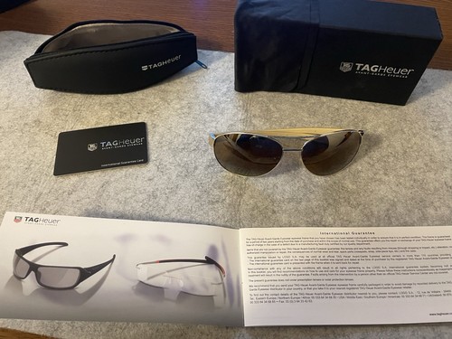 New Tag Heuer Sunglasses Sport TAG 9221 3046415 NOIR INTEGRAL/ VERT POLARISAN1