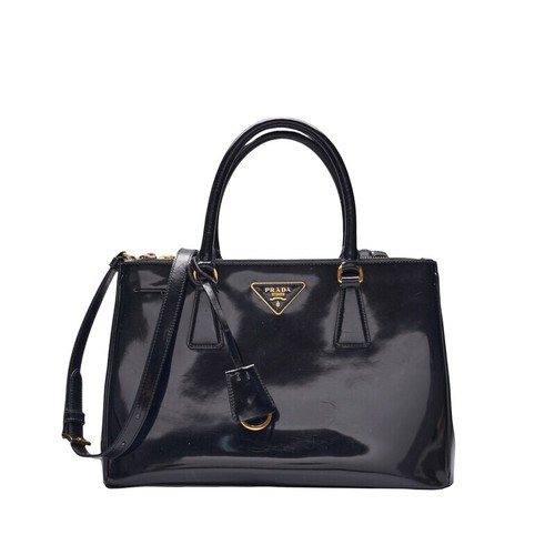 Borsa Prada Nera Spazzolato Lux Medium Tote Bag