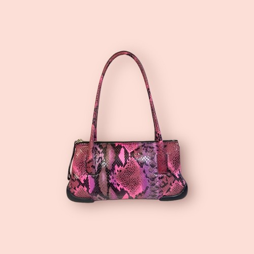 GIANNI CHIARINI Vintage Y2K Luxury Designer Snake Print Small Shoulder Bag Italy