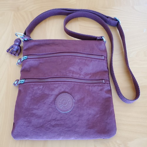 ANELLO Kipling Mini Borsa Donna Keiko Tracolla da Viaggio  Borgogna Marrone.