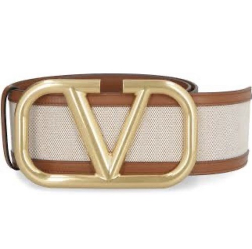 Valentino VLOGO Canvas 70mm Wide Belt NWT
