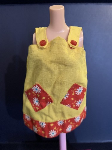 VETEMENTS Barbie Francie bambola vintage anni 60 vestito giallo floreale sole