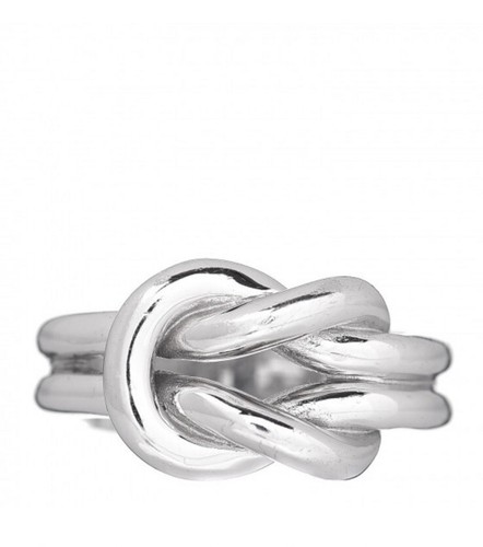 VINTAGE Gucci STERLING SILVER DOUBLE LOVE KNOT RING (SIZE 5.5) NIB!