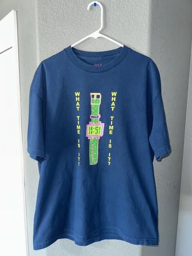 Golf Wang “What Time Is It?” T Shirt Navy XL – F W 2017 – Ultra Rare!