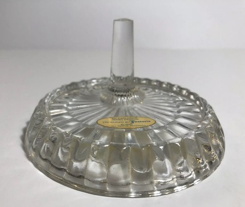 VINTAGE 1980 AVON FOSTORIA CLEAR CRYSTAL GLASS RING HOLDER TRINKET DISH