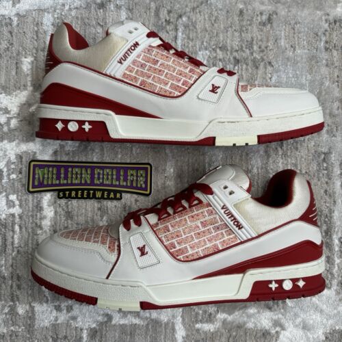 Louis Vuitton Trainer Low Sneaker ‘brick Print’ Sz  11LV