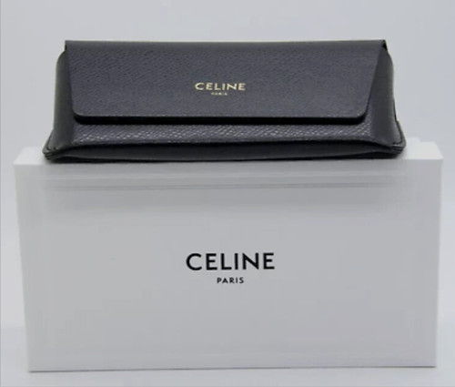 Celine Occhiali da Sole Occhiali da Vista Media Custodia in Pelle Morbida SOLO   Nero