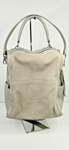 AWAY Moda Luxe Brette Backpack by Free People Gray Gray Faux Suede Leather A+