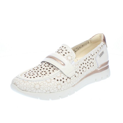 Pikolinos Cantabria   Mocassino In Pelle Traforata Bianco   Taglia 36 [22.9cm]