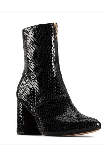 Clarks Laina 85 Black Patent Boots with g zipper