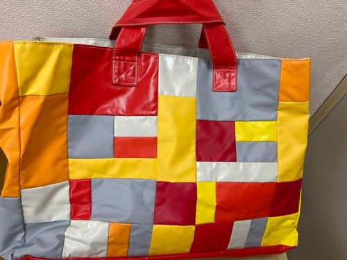 COMME des GARÇONS Line Borsa Grande Borsa Tote Rossa Multicolore Aoyama Originale Usata