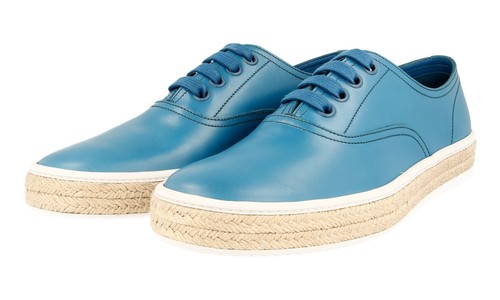 Prada sneaker in pelle business espadrillas scarpe 4E2951 Tuerkis nuove   9 43