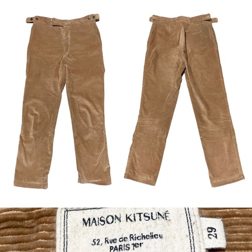 Maison Kitsuné Nico Cotton Corduroy Trous 29” Men’s size 29 in Camel