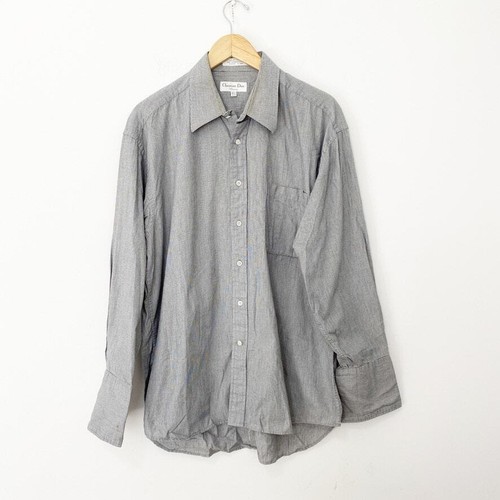 Christian Dior top uomo grigio con bottoni taglia 16 5
