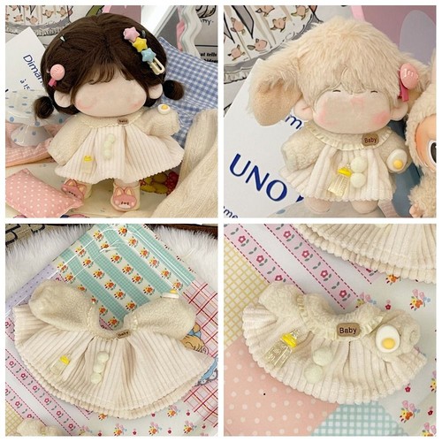 VETEMENTS Accessori bambola mini vestito peluche beige carino vestito palla di capelli cotone bambola