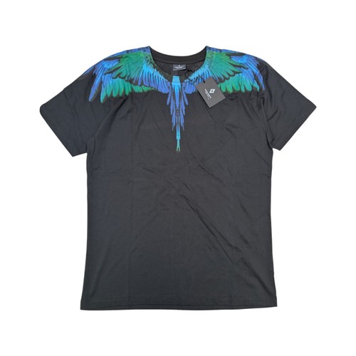 T shirt Marcelo Burlon County Of Milan ali blu nera   prezzo consigliato £ 175