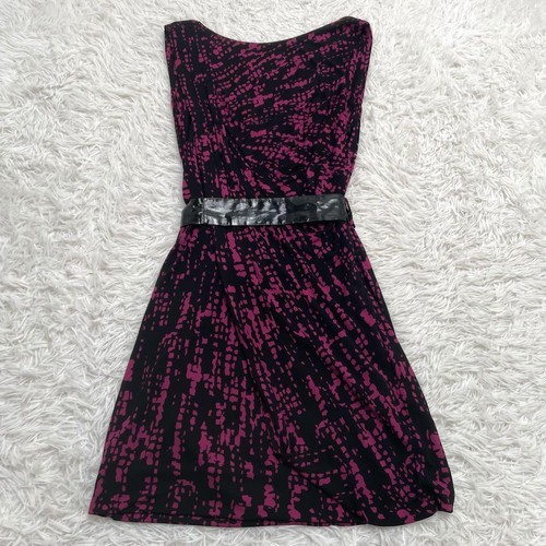 GUCCI Vestito senza maniche con cintura in rayon multicolore 36 S 84700c