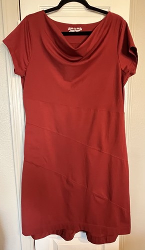 ESSENTIALS Royal Robbin’s Essential Shift Travel Dress Cowl Neck Size Large