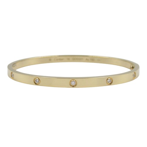 Cartier Love Bracelet Au750 Diamond Bracelet Size 15 Women G One Size