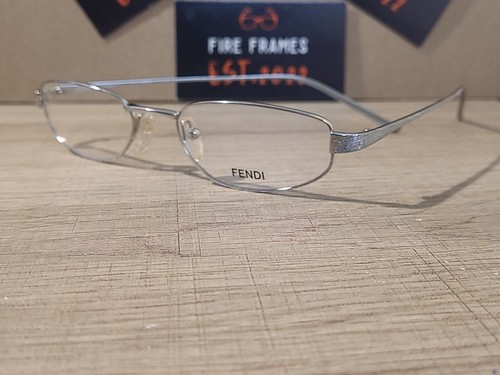 FENDI F657 033 Silver Diamond Shimmer Effects Eyeglasses Frames Italy 52 19 145