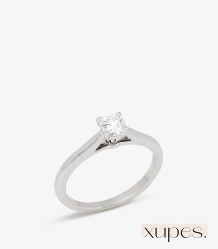 Anello Cartier taglio brillante 0 30 ct solitario diamante platino 1895