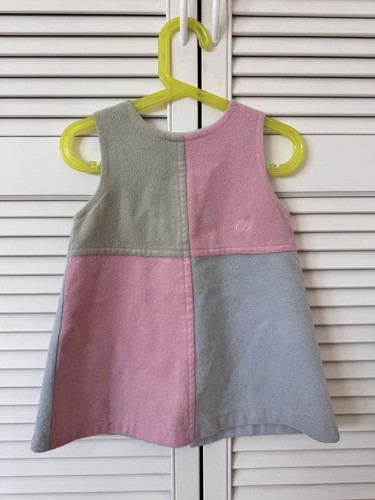 Abito bambino Cristian Dior lana cashmere 4 anni Patchwork colorblock rosa blu