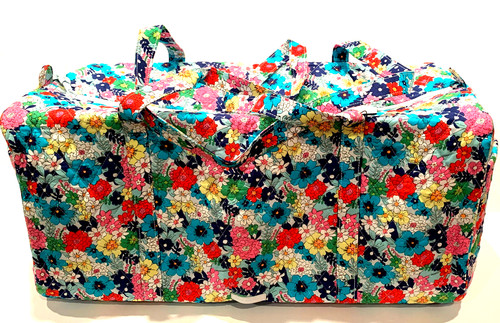 BY FAR Borsone da viaggio grande Vera Bradley motivo floreale borsone pieghevole nuovo