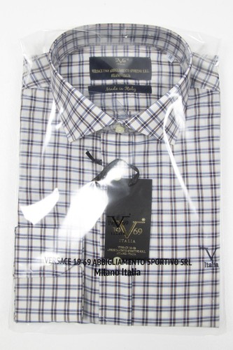 Camicia uomo Versace 1969 taglia 15 3 4" 40 Made in Italy regalo per lui