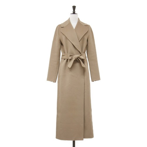 S Max Mara Coat Camel Size: 40 (M) 24 Fall Winter Virgin Wool Wrap U BEEG 0