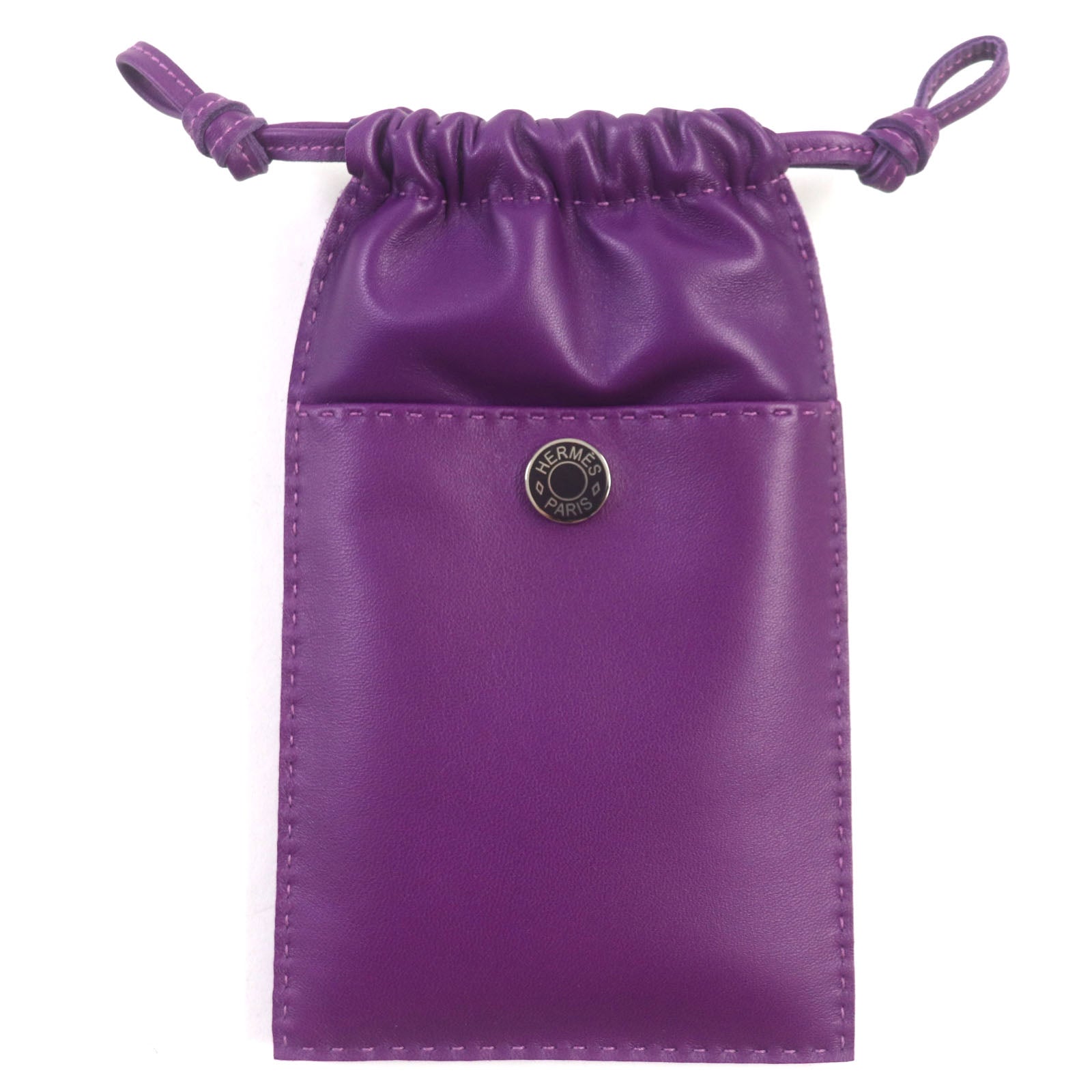 HERMES Pouch Anjou Miro Vaughan Swift purple Pilo mens Used Authentic