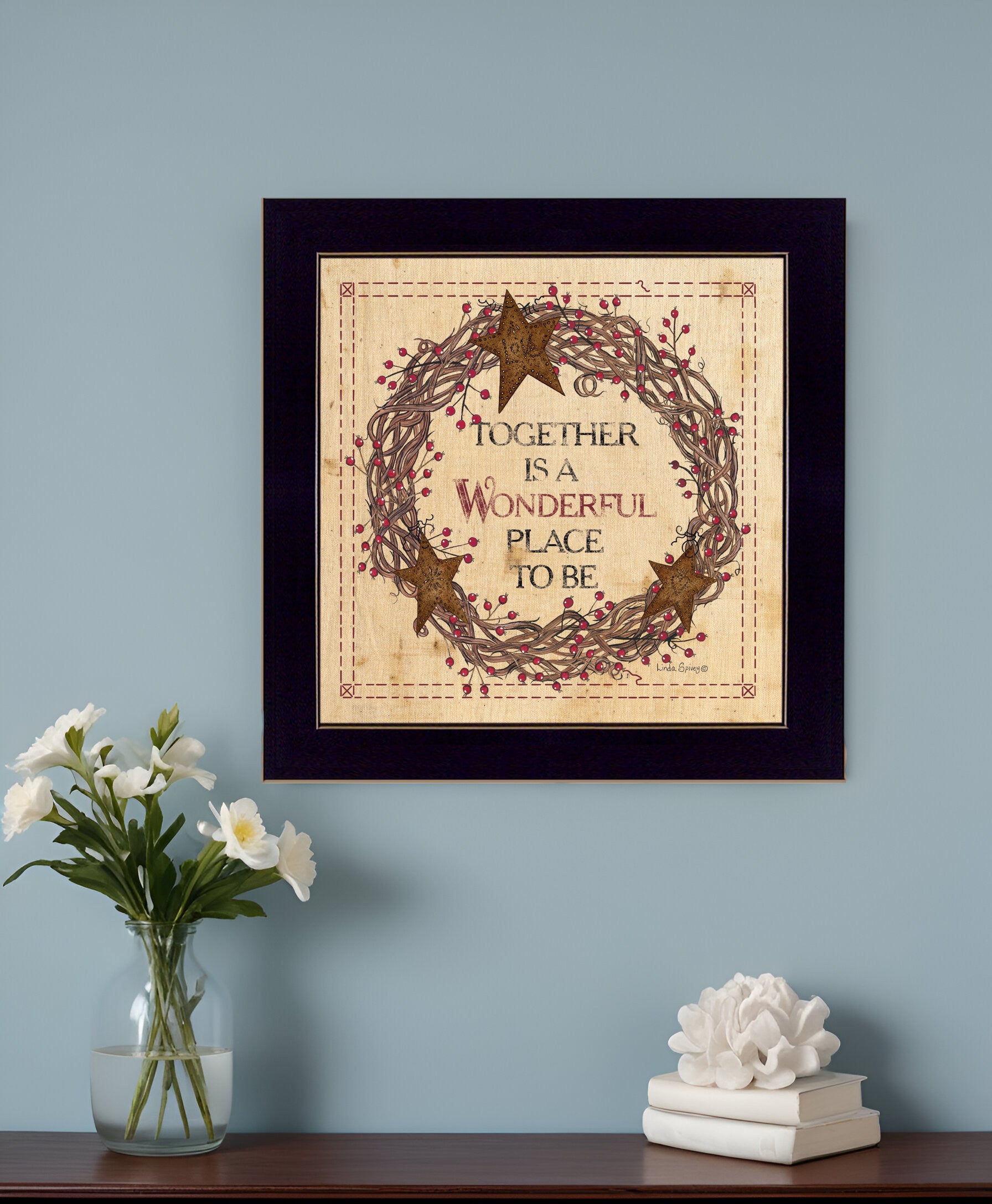 2736 Together is a Wonderful Place to Be Ready to Hang Framed Print Black Frame Black Framed Print Wall Art