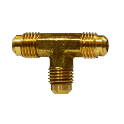 MIDLAND INDUSTRIES 1/4" Male Flare Union Tee SAE 45 Degree Brass Fittings 10159B