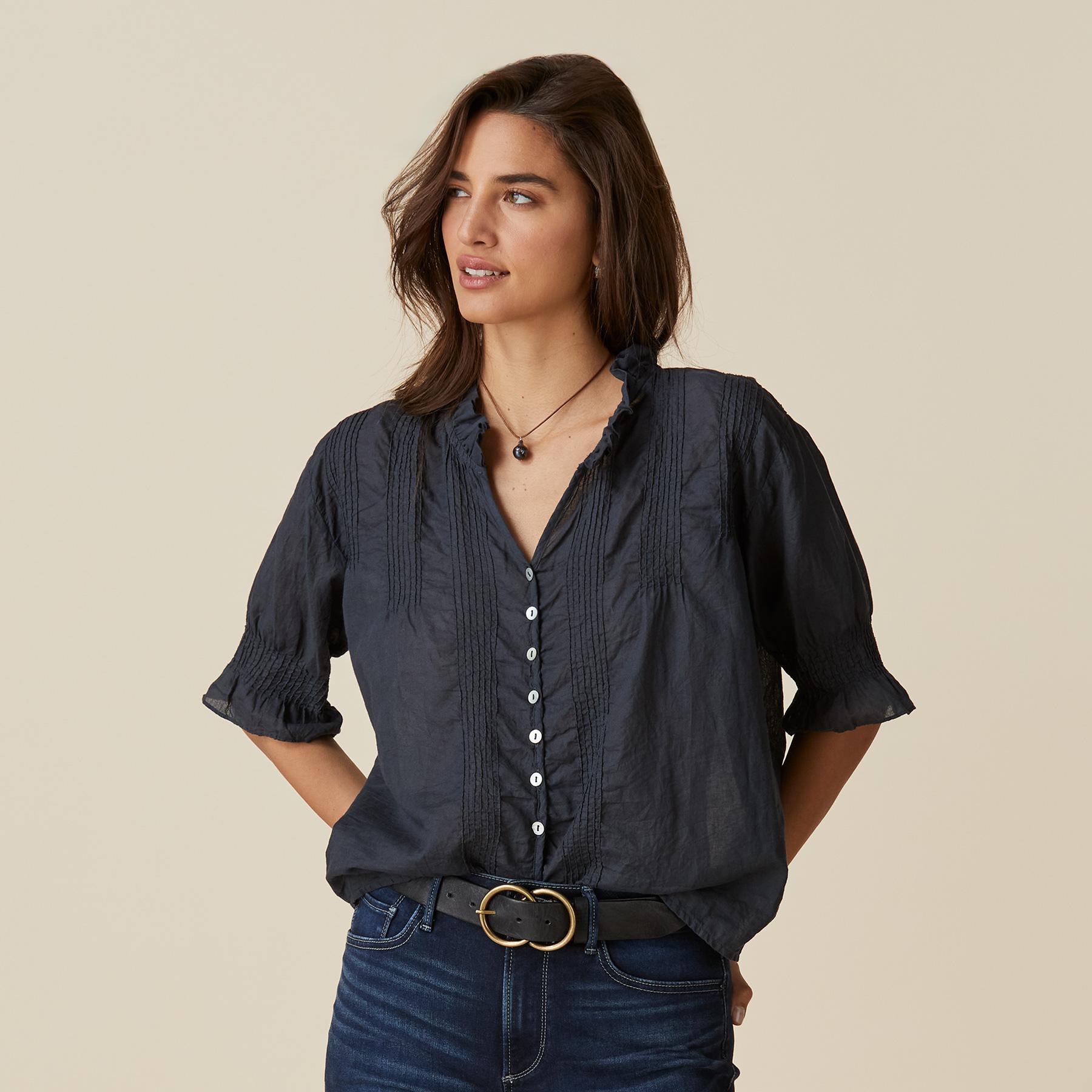 J.P. & MATTIE Sofia Pintuck Shirt