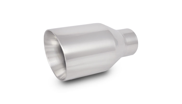 Vibrant Performance   1272   3.50 In. Outlet O.D. Round SS Tip (Double Wall Angle Cut) 2.50 In. Inlet I.D.