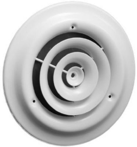 American Metal Products 1500W6 6" White Round Steel Ceiling Vent / Diffuser   Quantity of 9