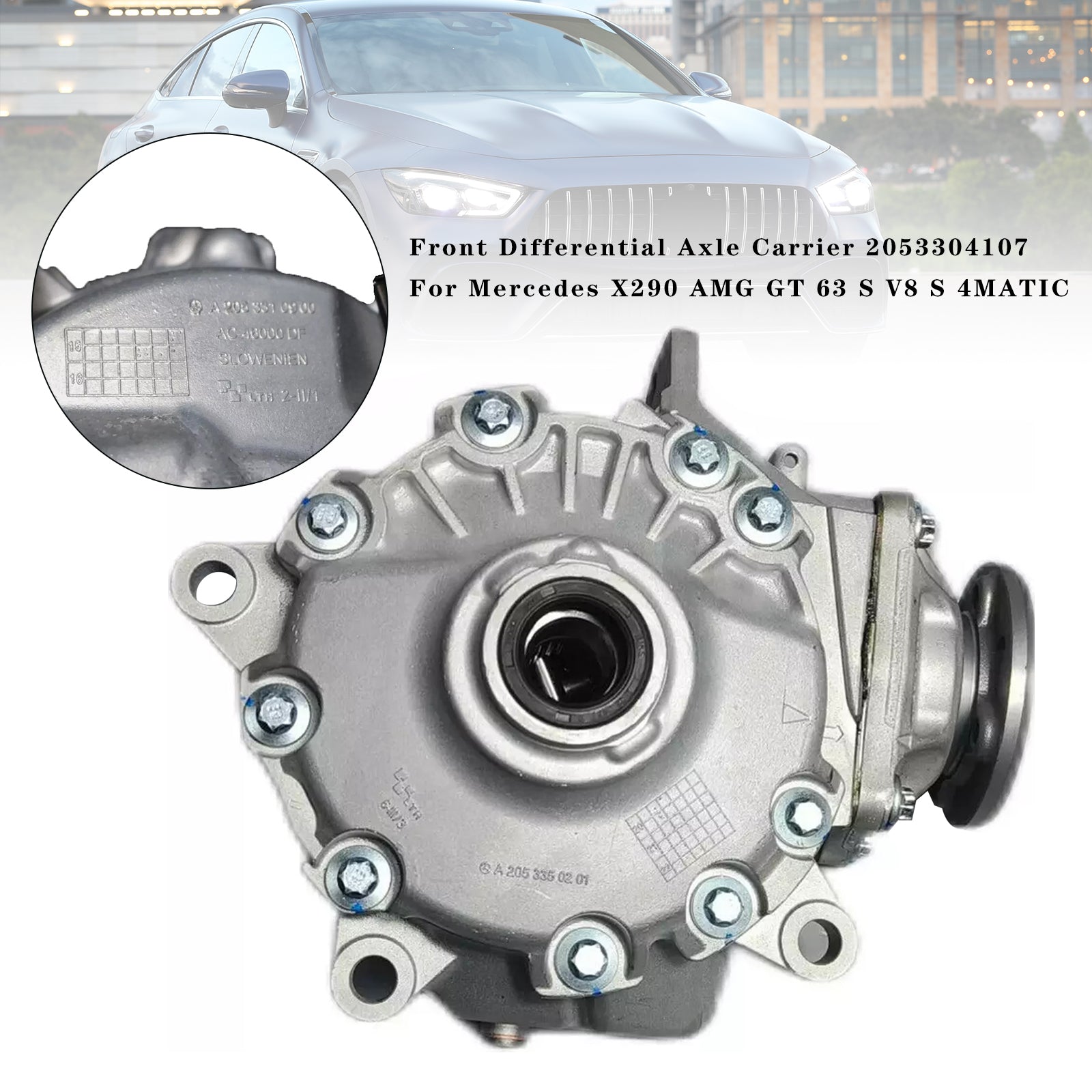VIPIH Front Differential Axle Carrier 2053304107 For Mercedes X290 AMG GT 63 S V8