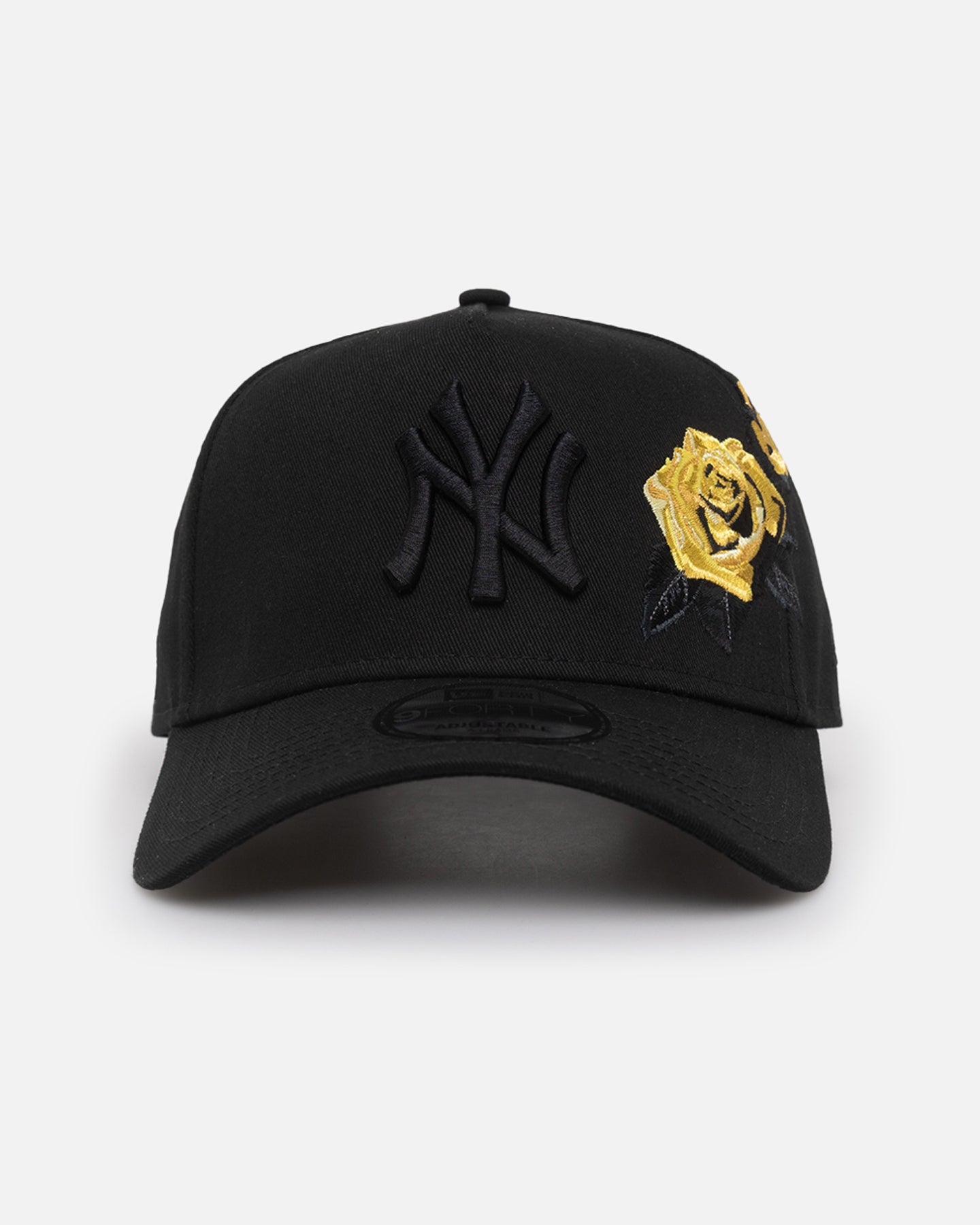 New Era New York Yankees 'Gold Rose Embroidery' 9FORTY A Frame Snapback Black Gold