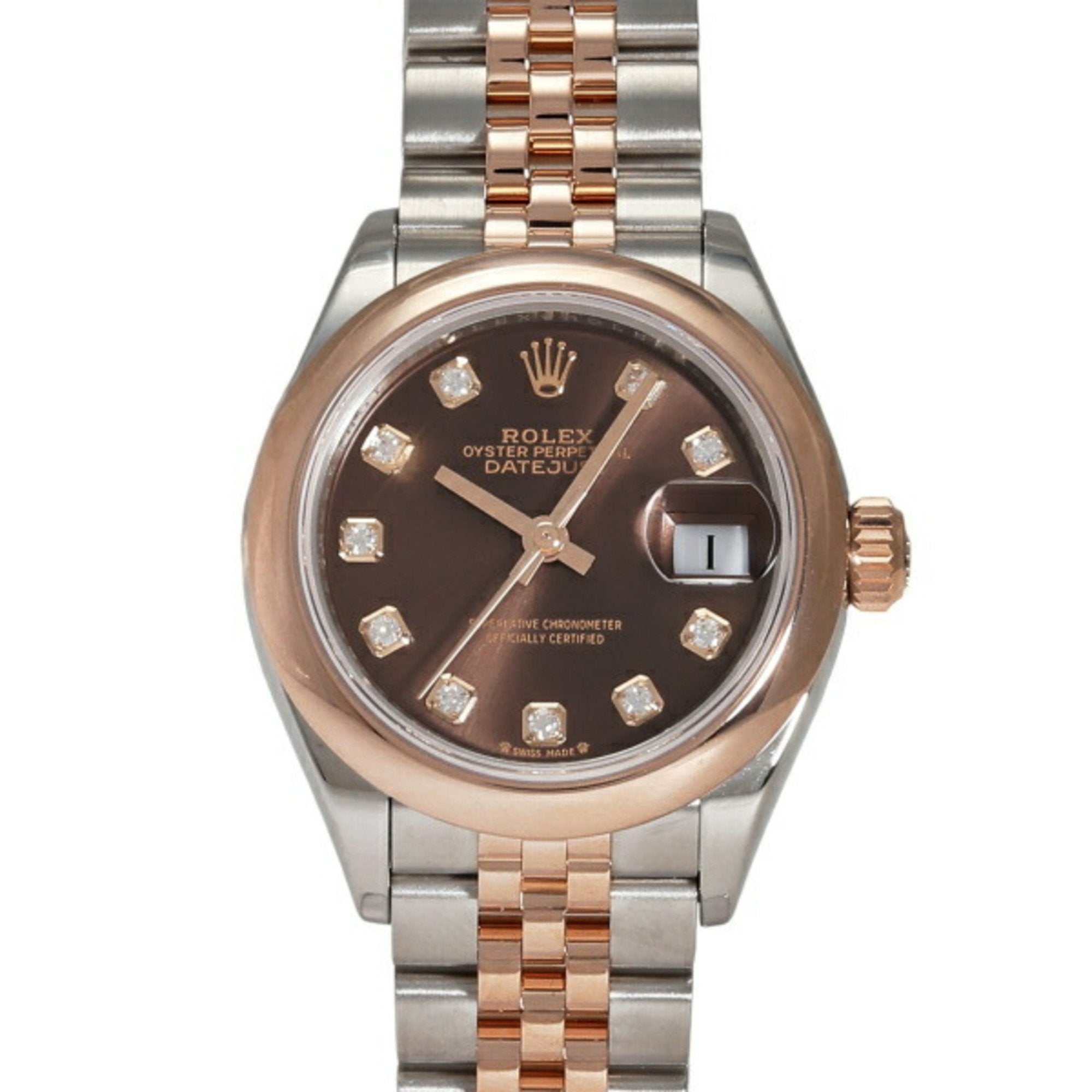 2275 Rolex Datejust 28 pink Stainless Steel Wristwatch (Pre Owned)
