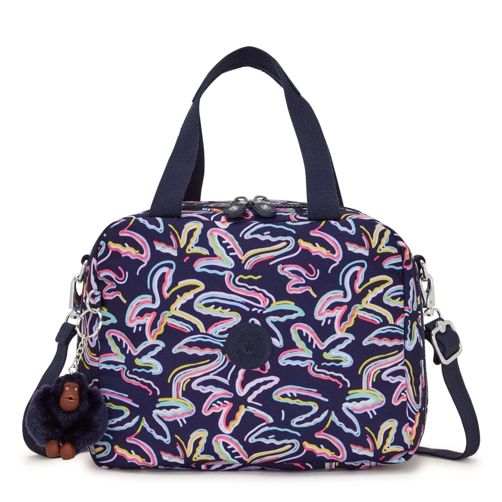 Kipling Miyo Palm Fiesta Print Large Lunch Bag with Trolley Sleeve C2I2989 3MC