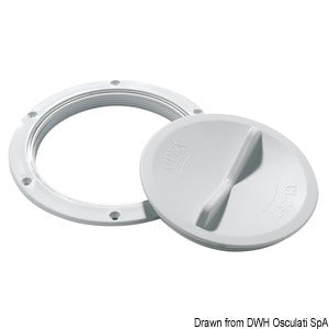 OSCULATI Inspection hatch white easy opening 102 mm