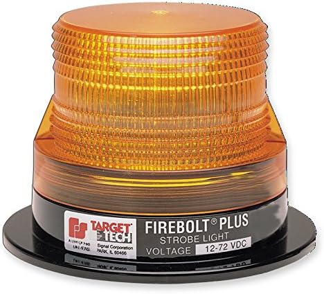 TARGET TECH Firebolt Plus Amber Beacon Light, Magnetic Mount   220208 02 Federal Signal