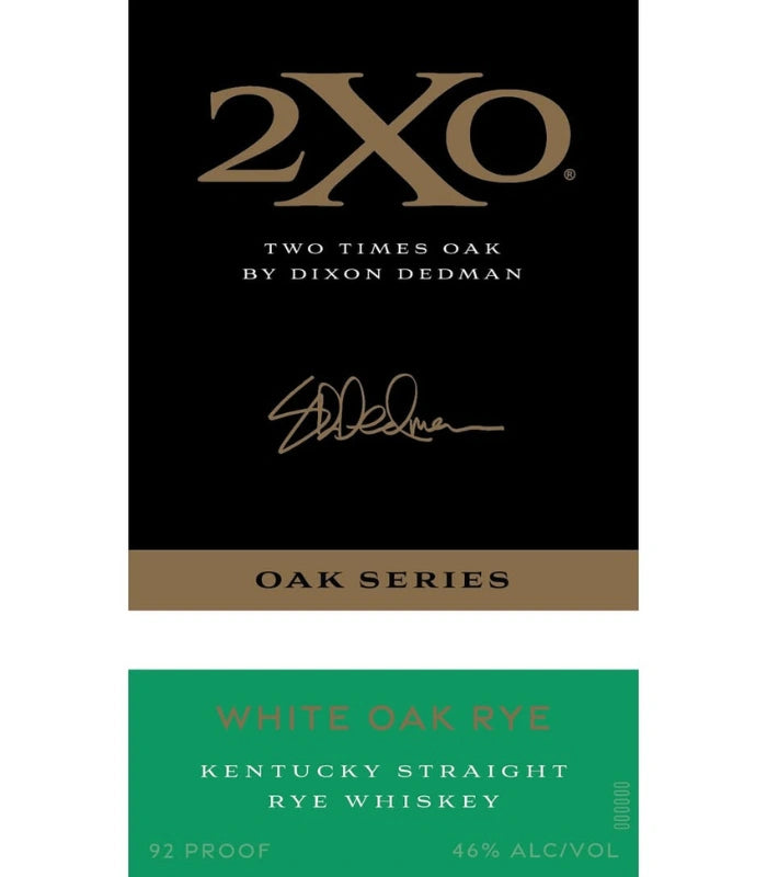 2XO White Oak Rye Straight Rye Whiskey 750mL