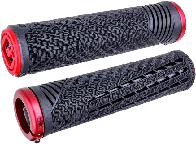 ODI Cf11 V2.1 BMX Grips Pearl Black/Red with Matte Red   F35CFBR R